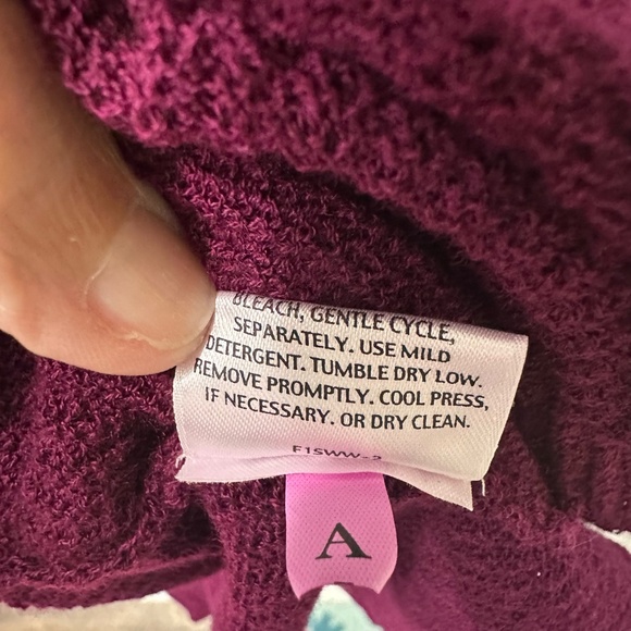 Eileen Fisher Burgundy Red 100% Wool Open-Front Tunic Vest Sweater Cardigan XS - Picture 5 of 10